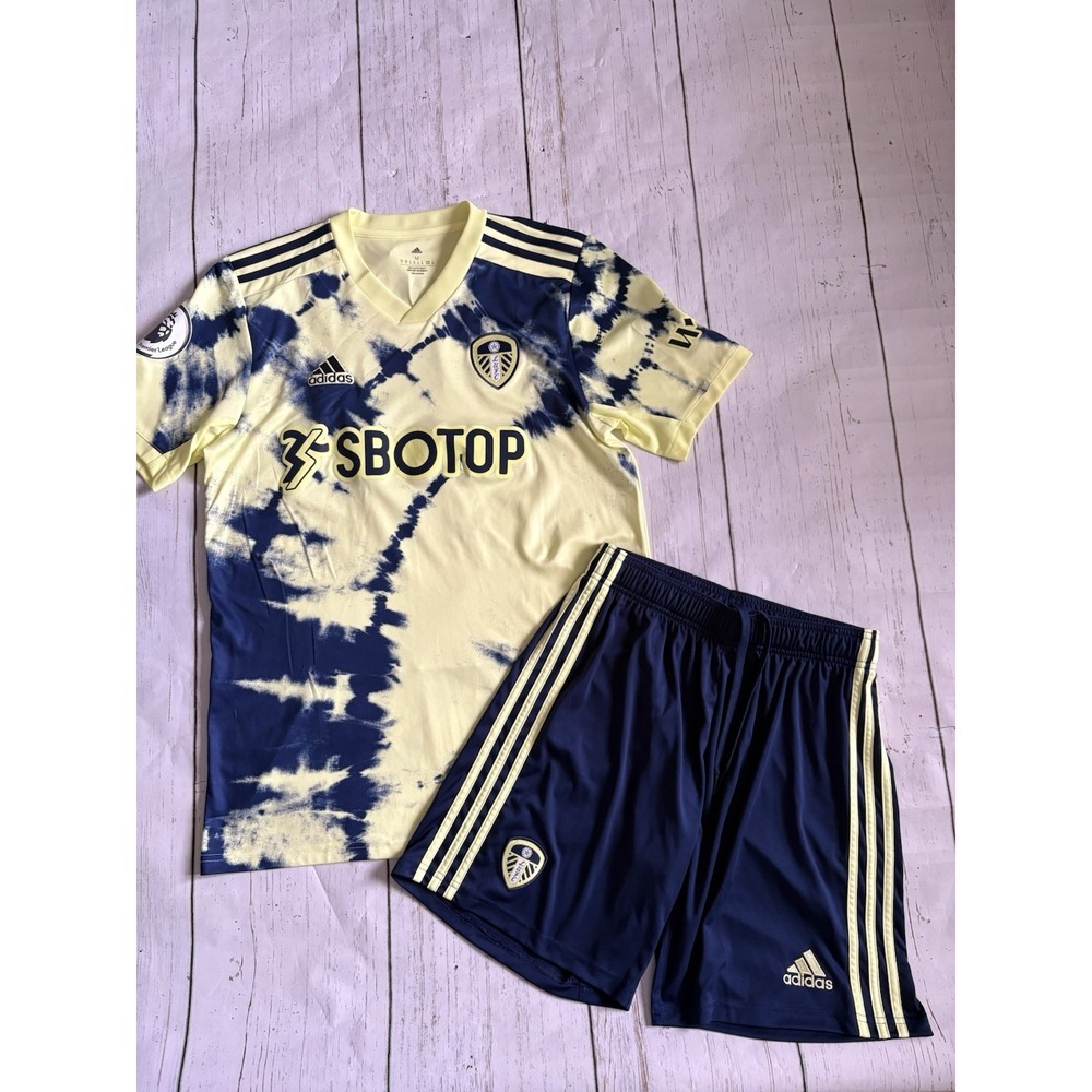 Brenden Aaronson #7 Leeds United 2022-23 Away Adidas Soccer‎ Jersey\Shorts sz M